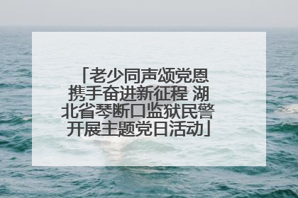 老少同声颂党恩 携手奋进新征程 湖北省琴断口监狱民警开展主题党日活动