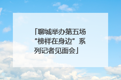 聊城举办第五场“榜样在身边”系列记者见面会