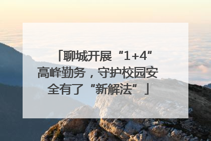 聊城开展“1+4”高峰勤务，守护校园安全有了“新解法”