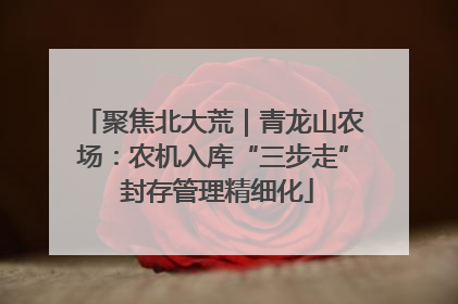 聚焦北大荒｜青龙山农场：农机入库“三步走” 封存管理精细化