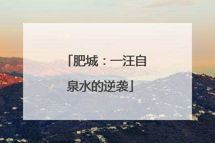 肥城：一汪自泉水的逆袭