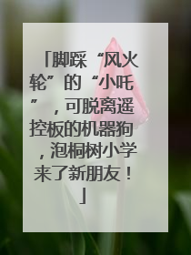 脚踩“风火轮”的“小吒”，可脱离遥控板的机器狗，泡桐树小学来了新朋友！
