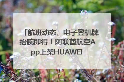航班动态、电子登机牌抬腕即得！阿联酋航空App上架HUAWEI WATCH 5