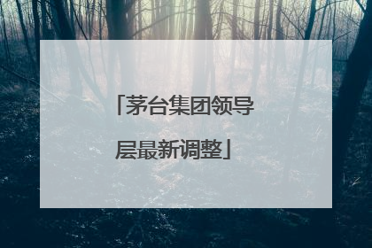 茅台集团领导层最新调整
