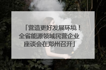 营造更好发展环境！全省能源领域民营企业座谈会在郑州召开