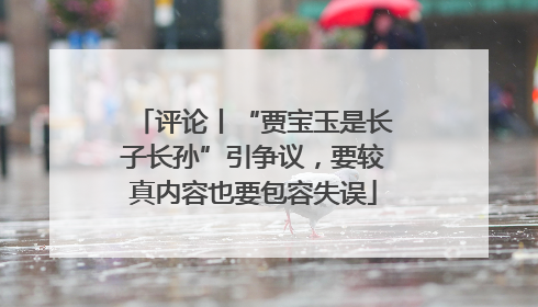 评论丨“贾宝玉是长子长孙”引争议，要较真内容也要包容失误