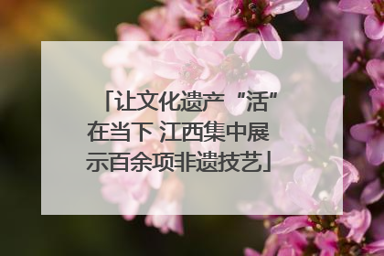 让文化遗产“活”在当下 江西集中展示百余项非遗技艺