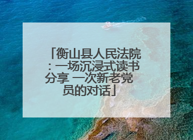衡山县人民法院：一场沉浸式读书分享 一次新老党员的对话