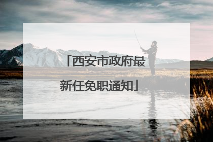西安市政府最新任免职通知