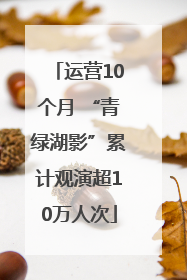 运营10个月 “青绿湖影”累计观演超10万人次
