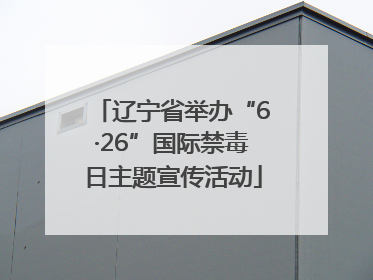辽宁省举办“6·26”国际禁毒日主题宣传活动