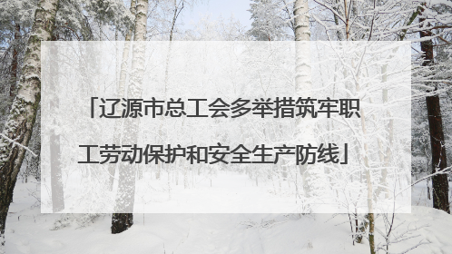 辽源市总工会多举措筑牢职工劳动保护和安全生产防线