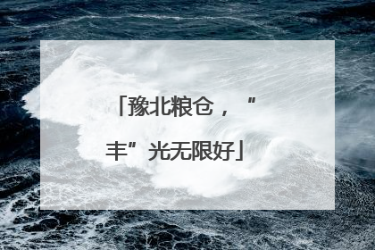 豫北粮仓，“丰”光无限好