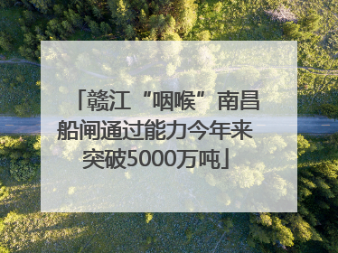 赣江“咽喉”南昌船闸通过能力今年来突破5000万吨