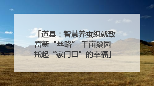 道县：智慧养蚕织就致富新“丝路” 千亩桑园托起“家门口”的幸福