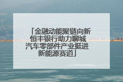 金融动能聚链向新 恒丰银行助力聊城汽车零部件产业挺进新能源赛道