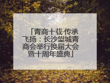青商十载·传承飞扬：长沙望城青商会举行换届大会暨十周年盛典
