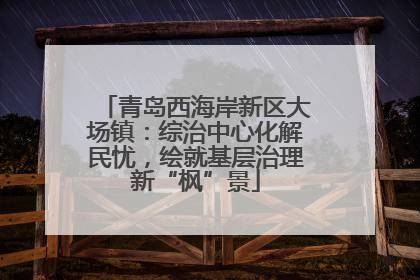 青岛西海岸新区大场镇：综治中心化解民忧，绘就基层治理新“枫”景