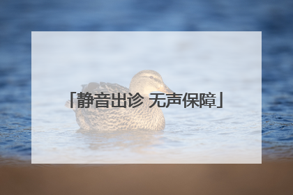静音出诊 无声保障