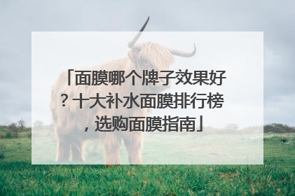 面膜哪个牌子效果好？十大补水面膜排行榜，选购面膜指南