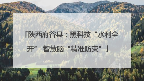 陕西府谷县：黑科技“水利全开” 智慧脑“精准防灾”
