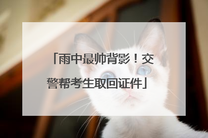 雨中最帅背影！交警帮考生取回证件