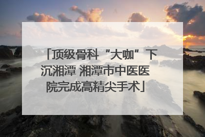 顶级骨科“大咖”下沉湘潭 湘潭市中医医院完成高精尖手术