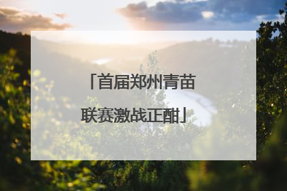 首届郑州青苗联赛激战正酣