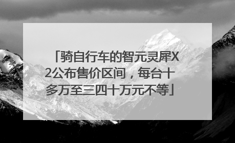 骑自行车的智元灵犀X2公布售价区间，每台十多万至三四十万元不等