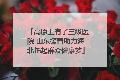 高原上有了三级医院 山东援青助力海北托起群众健康梦