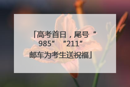 高考首日，尾号“985”“211”邮车为考生送祝福