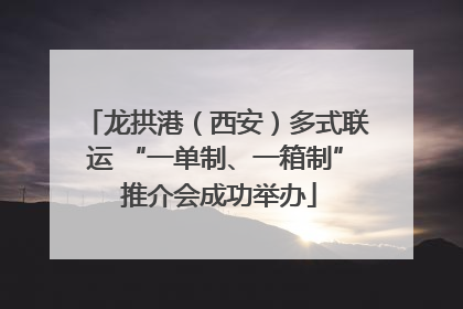 龙拱港（西安）多式联运 “一单制、一箱制” 推介会成功举办