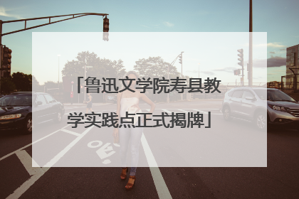鲁迅文学院寿县教学实践点正式揭牌