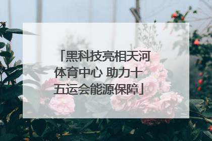 黑科技亮相天河体育中心 助力十五运会能源保障