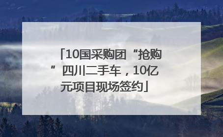 10国采购团“抢购”四川二手车，10亿元项目现场签约