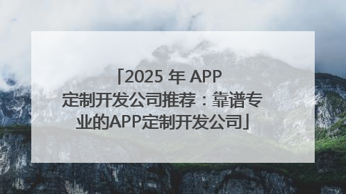 2025 年 APP 定制开发公司推荐：靠谱专业的APP定制开发公司