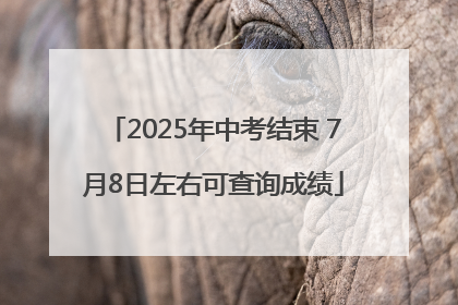 2025年中考结束 7月8日左右可查询成绩