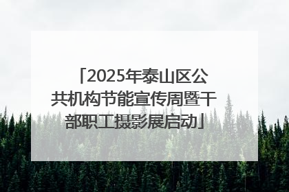 2025年泰山区公共机构节能宣传周暨干部职工摄影展启动