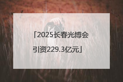 2025长春光博会引资229.3亿元