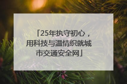 25年执守初心，用科技与温情织就城市交通安全网