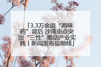 3.3万余亩“两味药”背后 沙湾重点突出“三性”推动产业实践丨新闻发布最前线