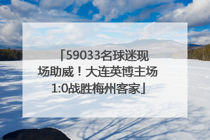 59033名球迷现场助威！大连英博主场1:0战胜梅州客家