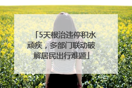 5天根治违停积水顽疾，多部门联动破解居民出行难题