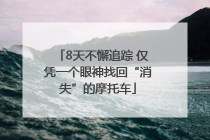 8天不懈追踪 仅凭一个眼神找回“消失”的摩托车
