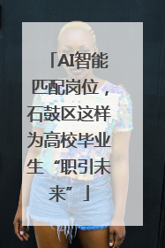AI智能匹配岗位，石鼓区这样为高校毕业生“职引未来”