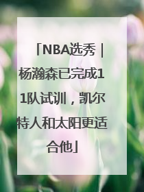 NBA选秀｜杨瀚森已完成11队试训，凯尔特人和太阳更适合他
