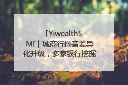 YiwealthSMI｜城商行抖音差异化升级，多家银行挖掘自身特色出圈！